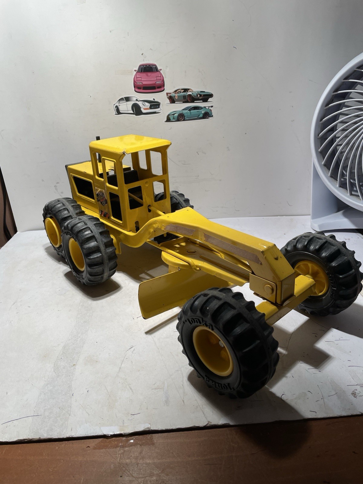 Vtg Tonka Road Grader Pressed Steel # 16180 1970s Yellow 17” Long Steerable V