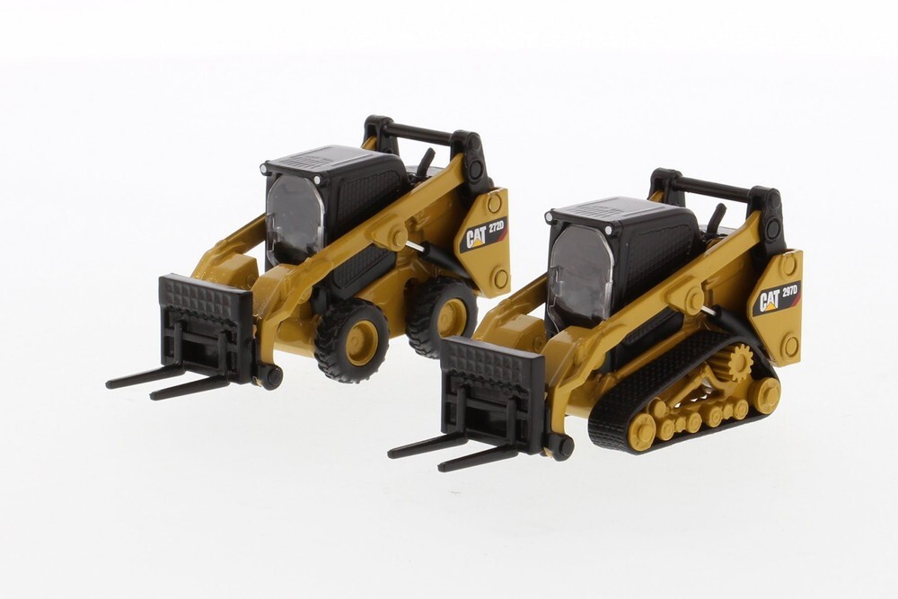 Set of 2 – Cat 272 Skid Steer & Cat 297 Multi Terrain Loader 1/64 Scale Model
