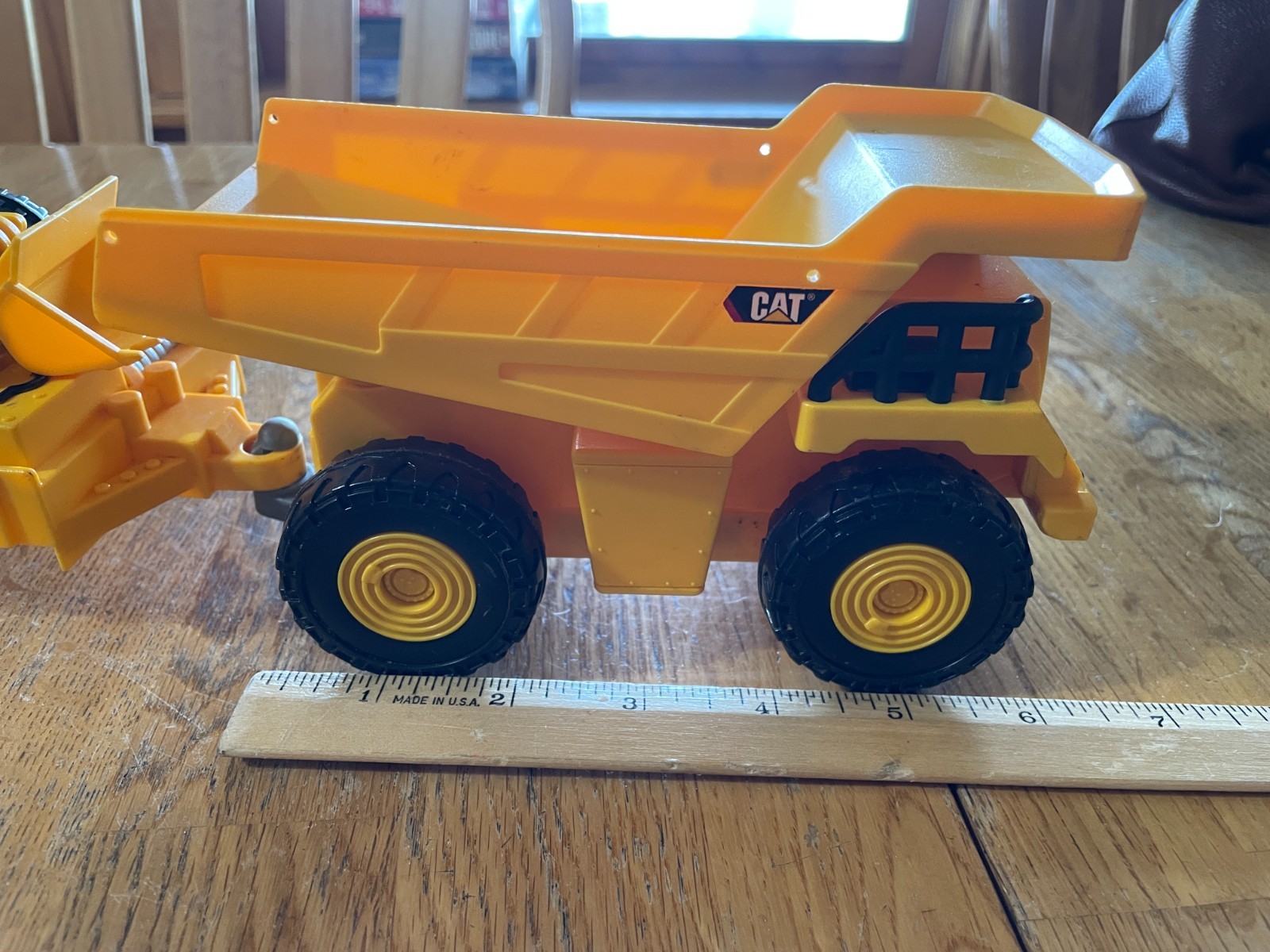 CAT WGT Construction Vehicles Lot Diecast Plastic Yellow w/Tonka warning light