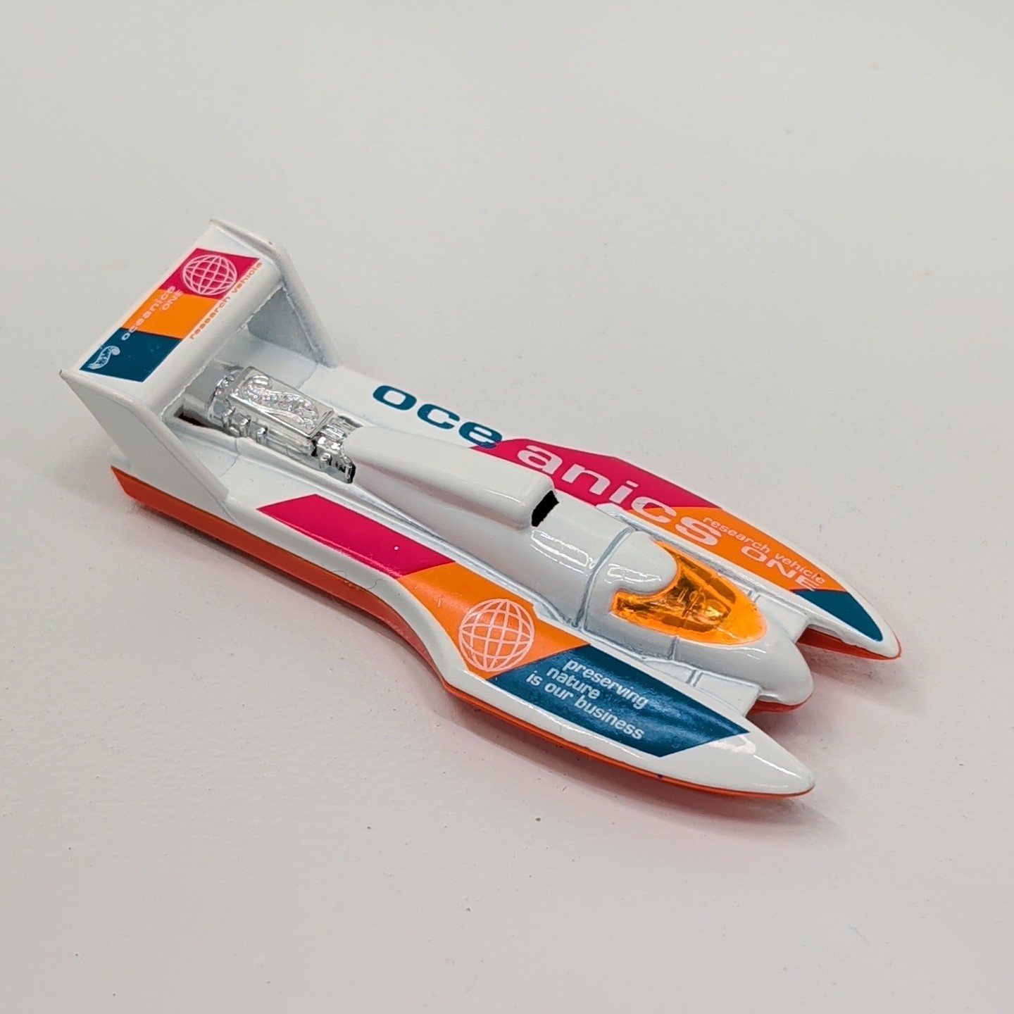 1995 Hot Wheels Mattel Diecast Hydroplane Oceanics One Research Vehicle Boat