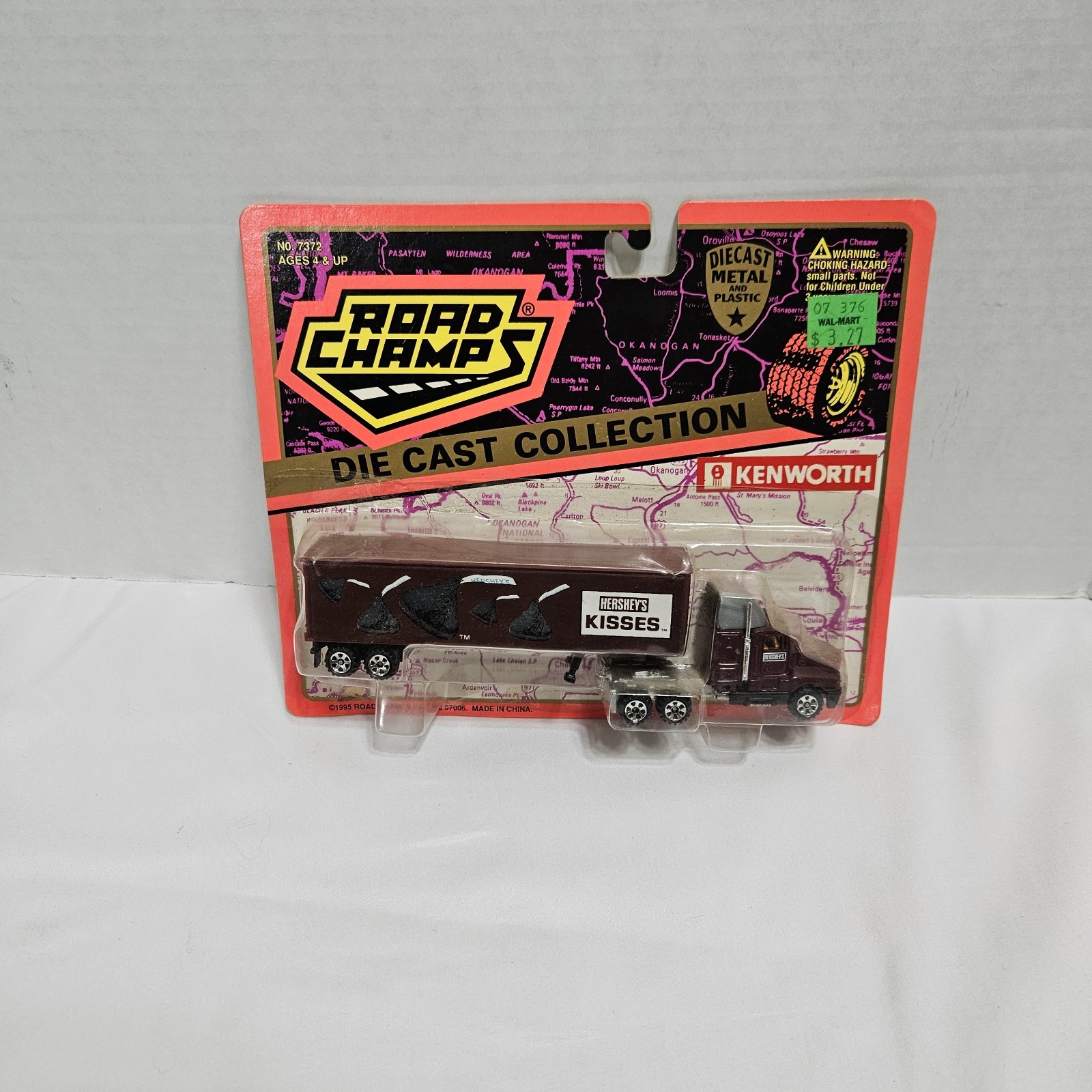 Vintage 1995 Road Champs HO Scale Die-Cast Kenworth Hershey’s Kisses Semi Truck
