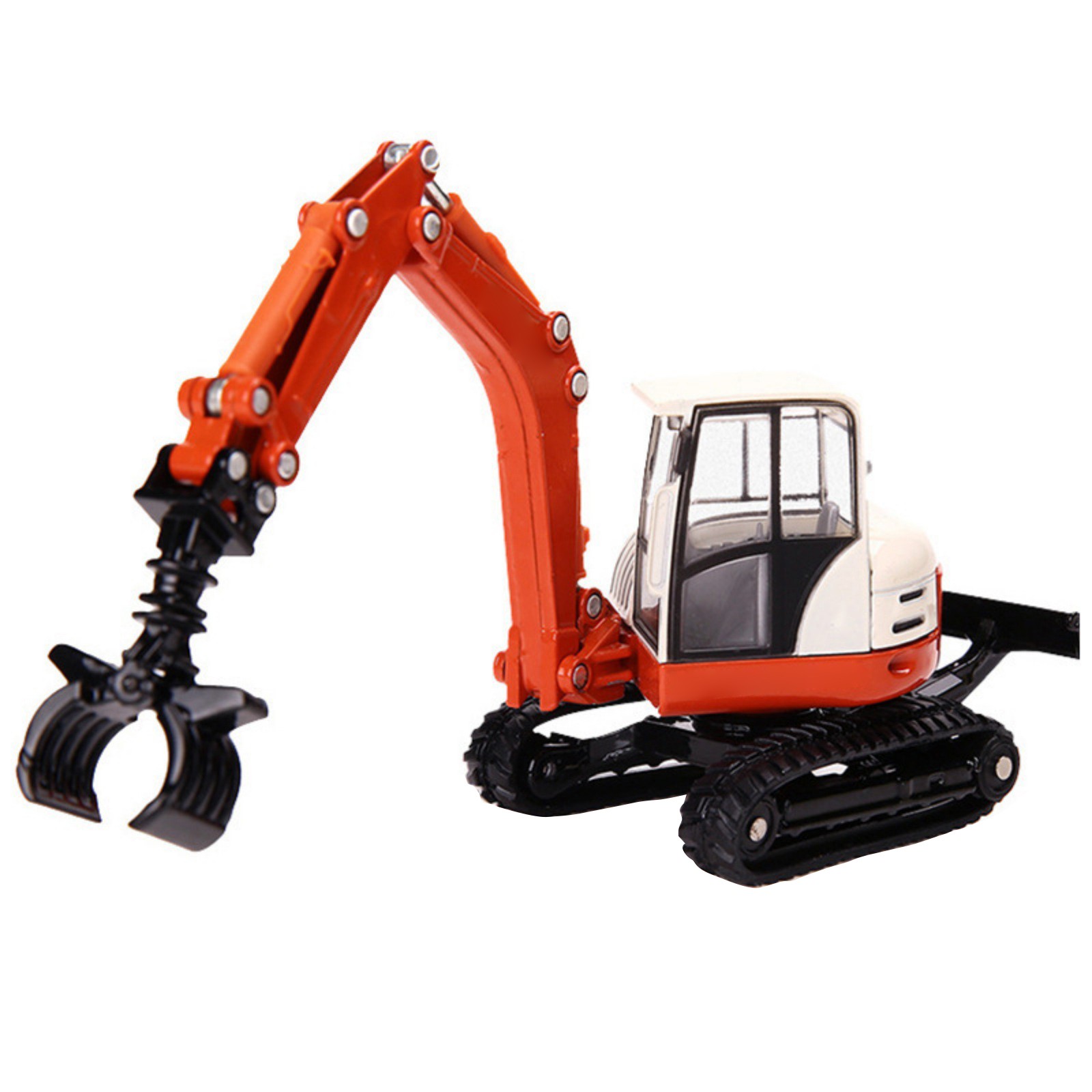 High Simulation 17cm Alloy 1/50 Tracked Wood Grabbers Construction Vehicle Model