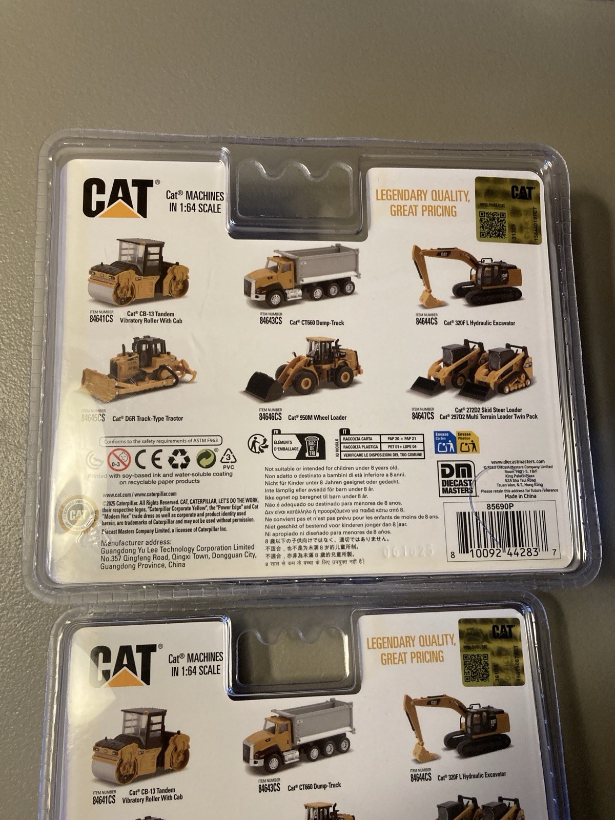 Diecast Masters 1/64 Caterpillar 272D2 Skid Steer 297D2 84647 + Excavator 84644