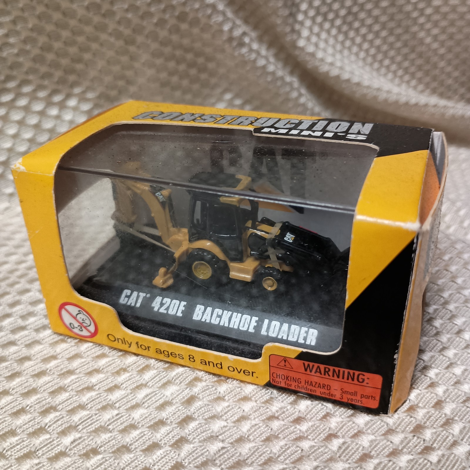 NEW Cat’ Construction Mini’s Plastic Toy Caterpillar 420E Backhoe Loader 8+ EXC