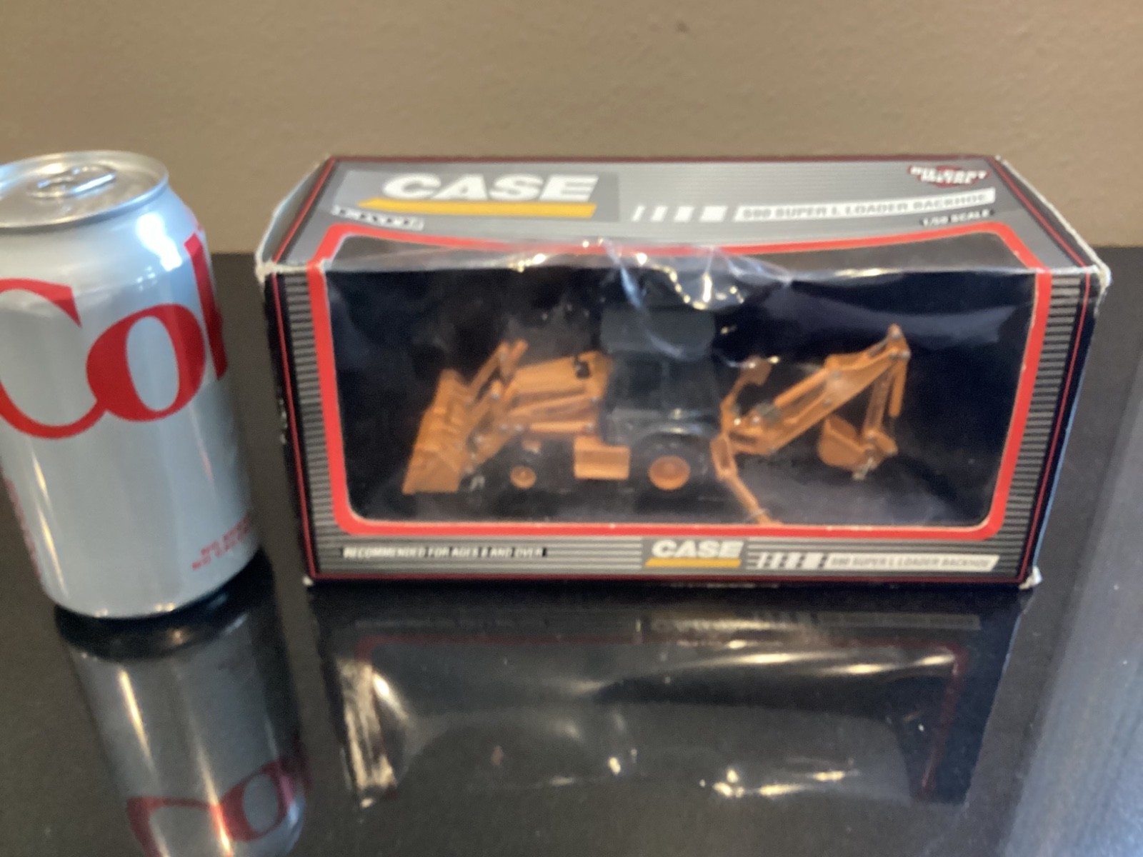 Ertl Case 590 Super L Loader Backhoe 1:50 Die-Cast Metal Model Yellow Black 1995