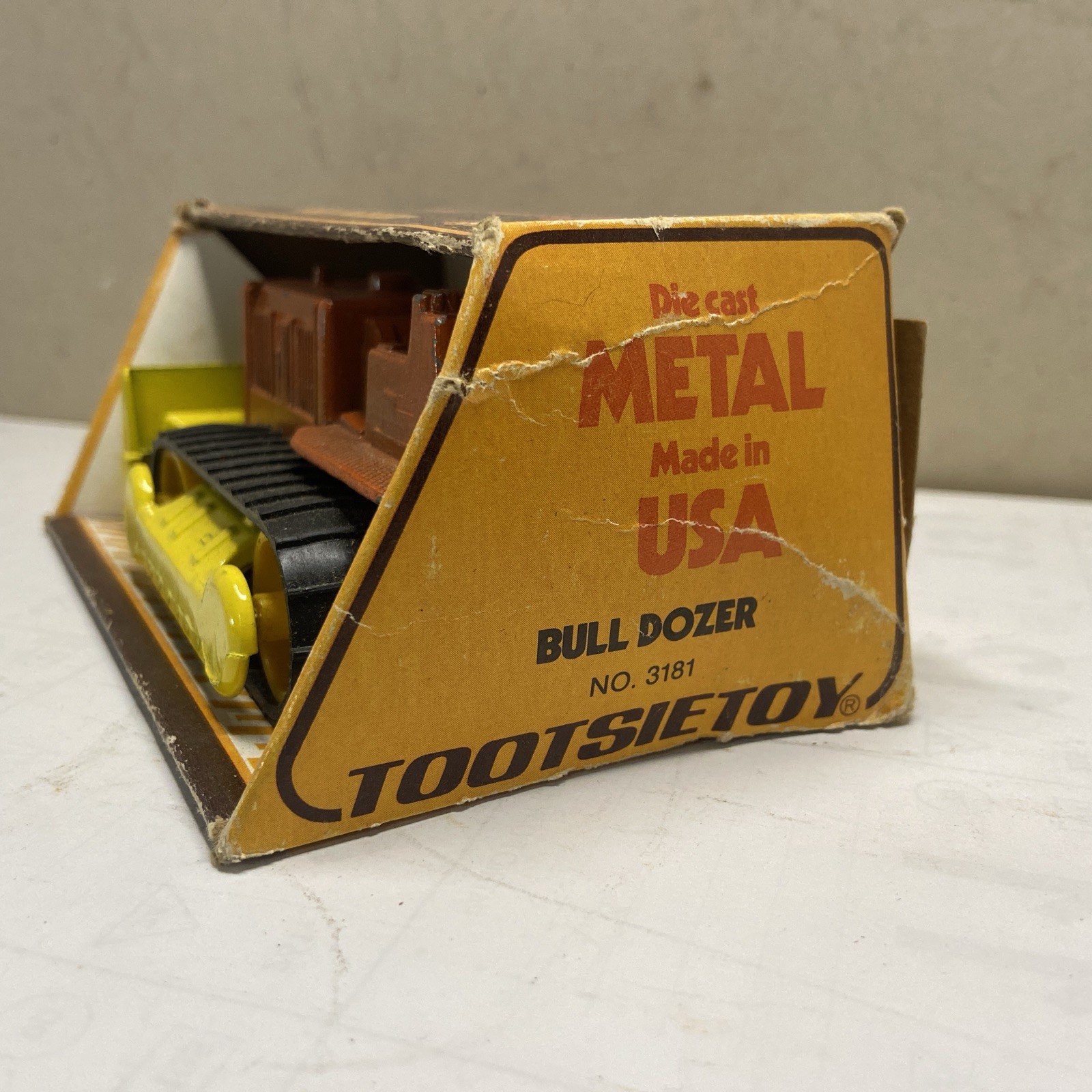 Vintage Tootsie Toys Diecast Bulldozer In Original Box Unplayed And Crane