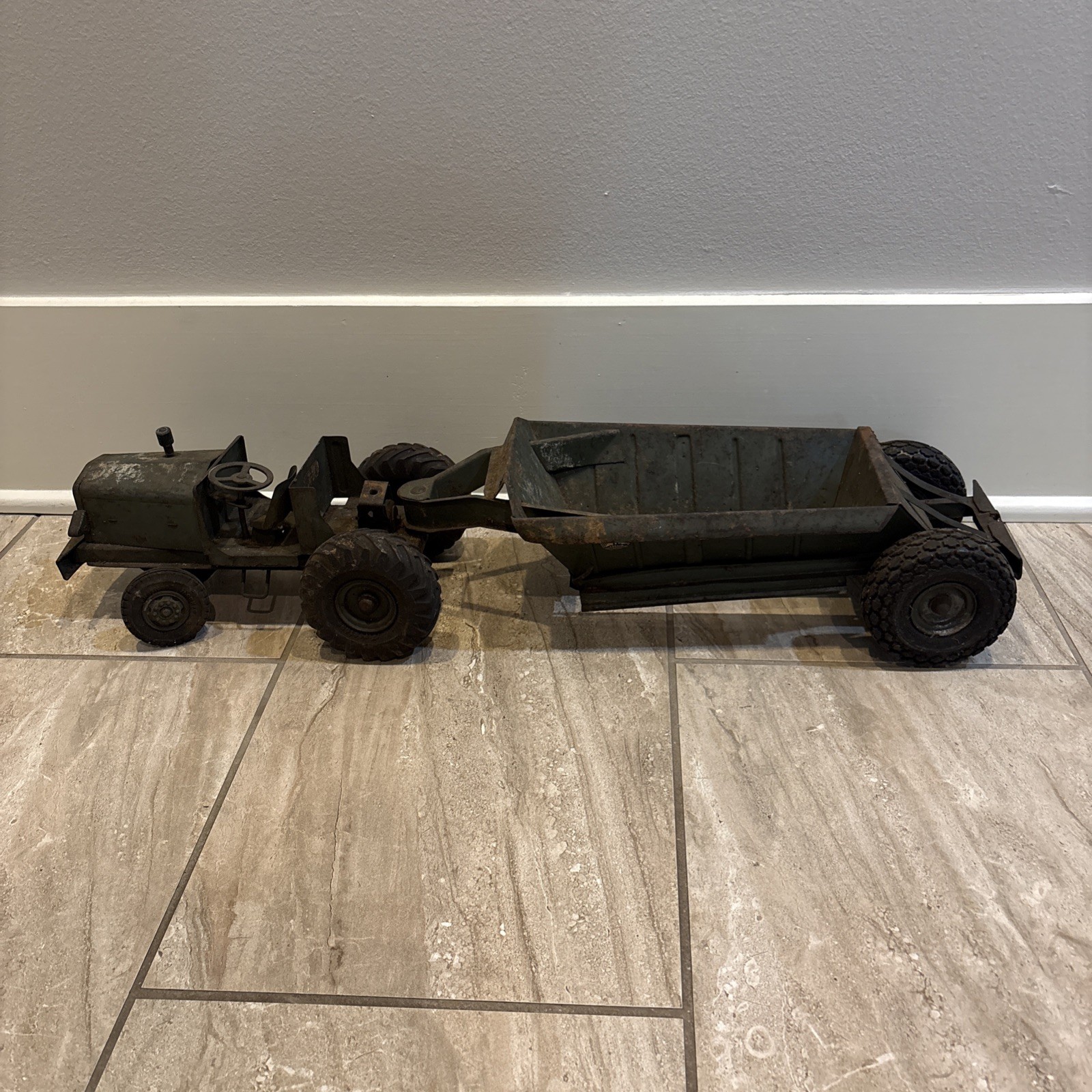 1950s VTG Doepke Euclid The Pioneer Dump Earth Mover Hauler Truck Trailer