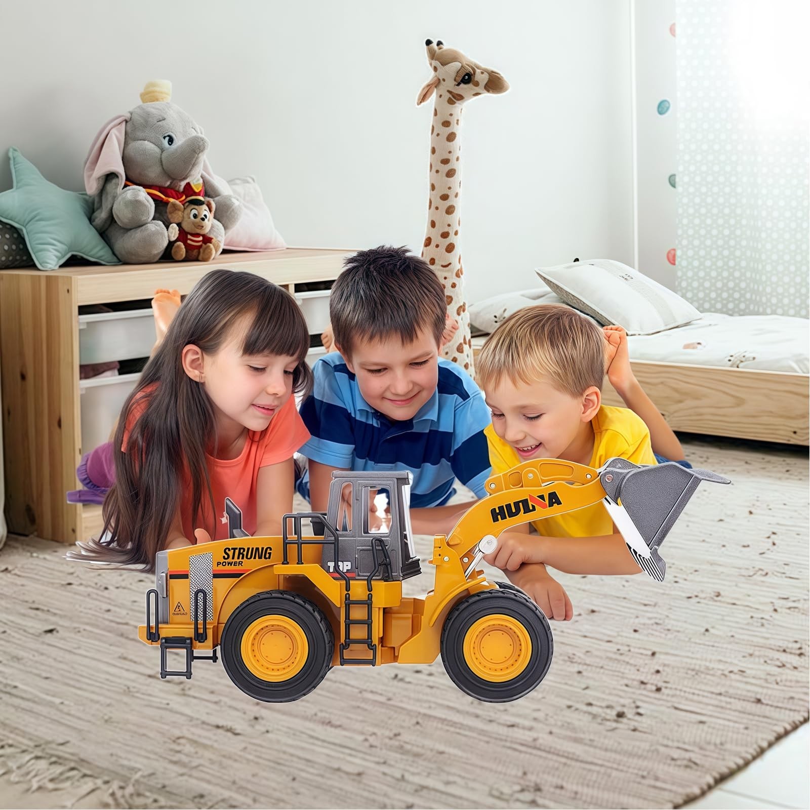 Qcar 1/40 Large Wheeled Loader Heavy Duty Construction Metal Bulldozer, Loder…