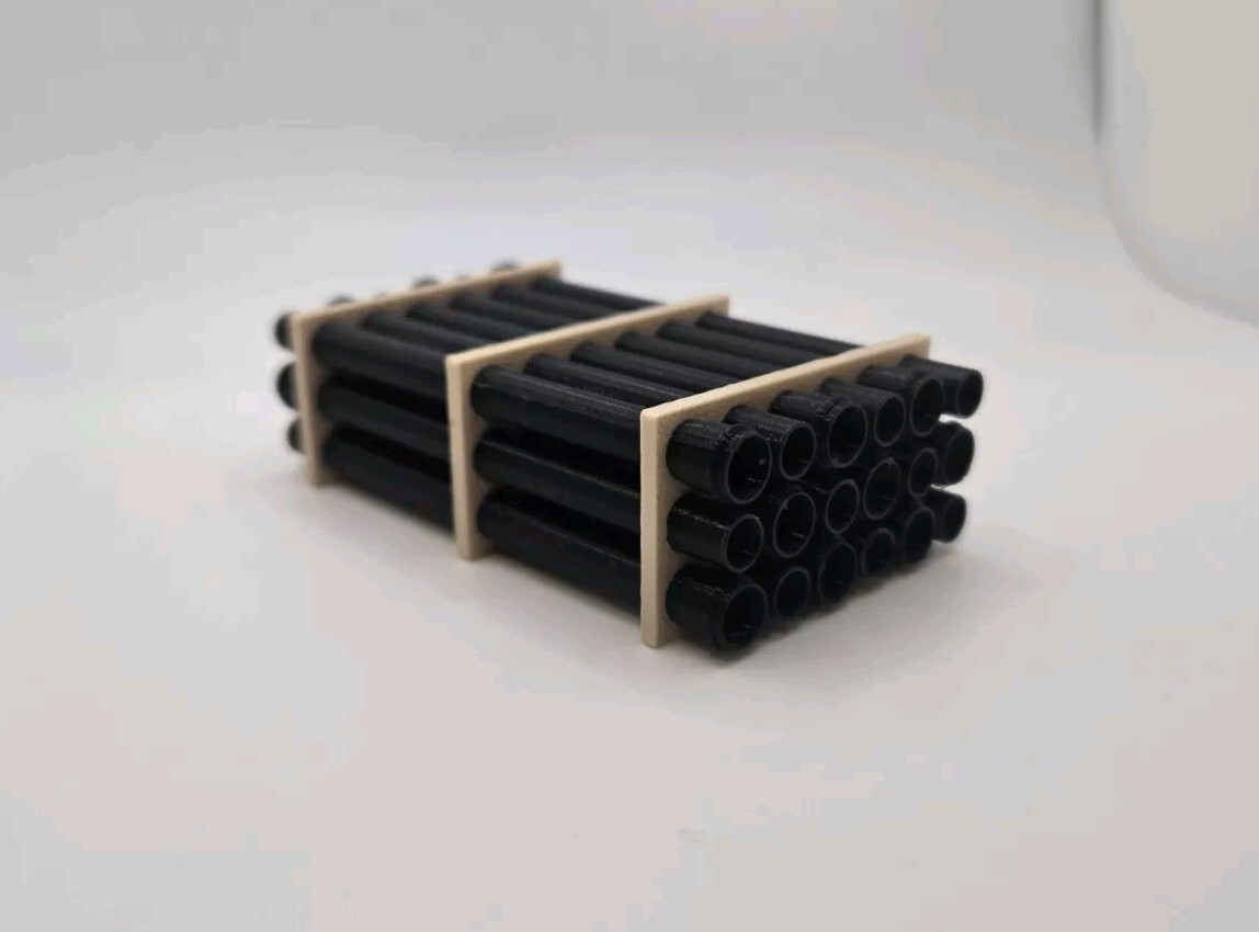 1/50 Scale 12″ Black Pipe Trailer Load/Diorama Accessory