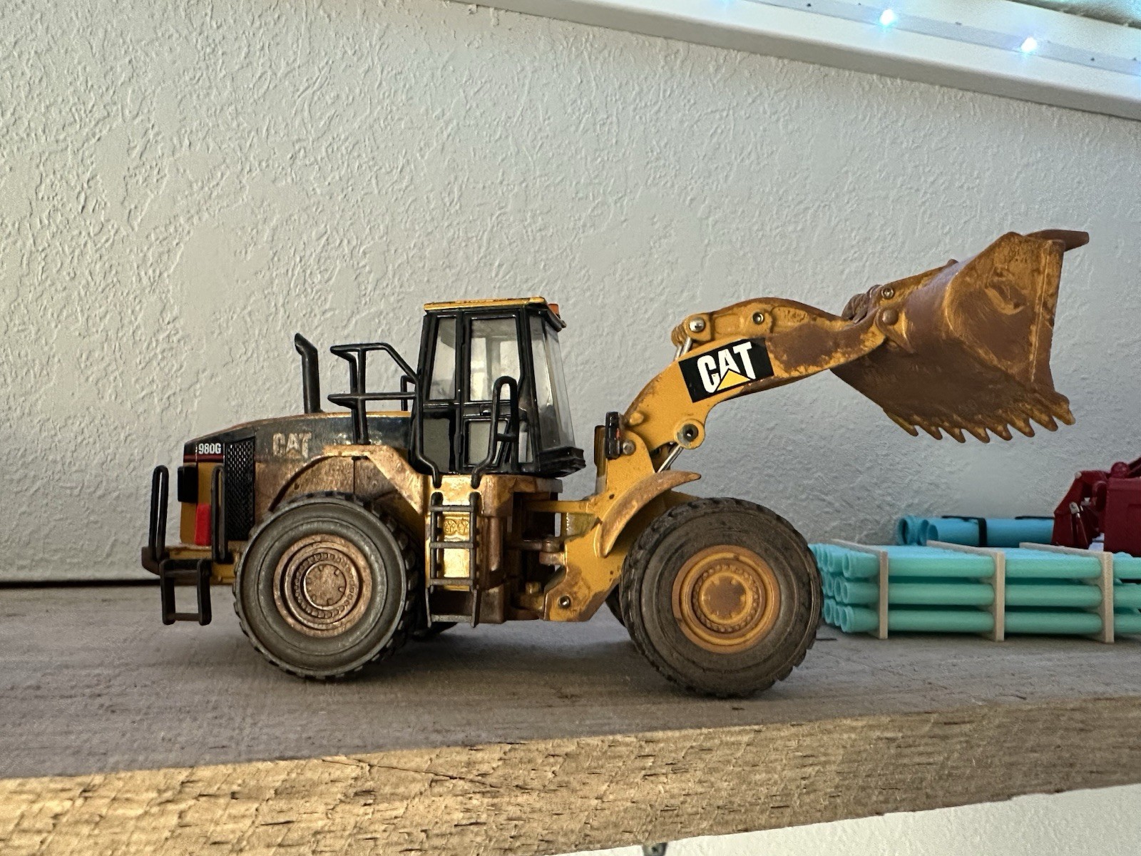 CAT 980G Wheel Loader Diecast Model Construction Equipment Yellow/Black 1:50