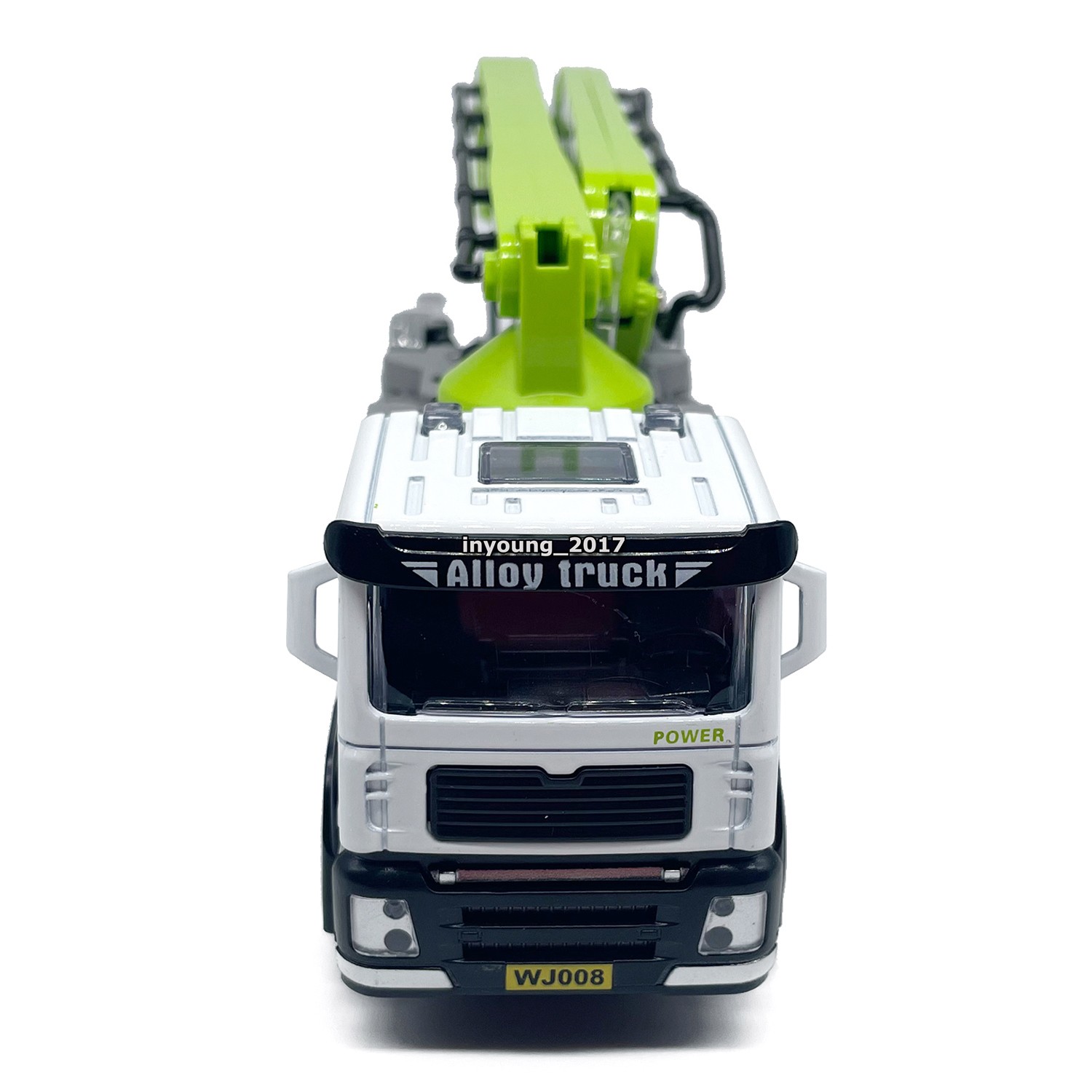 1/60 Concrete Pump Truck Construction Vehicle Diecast Toy Cars for Boys White