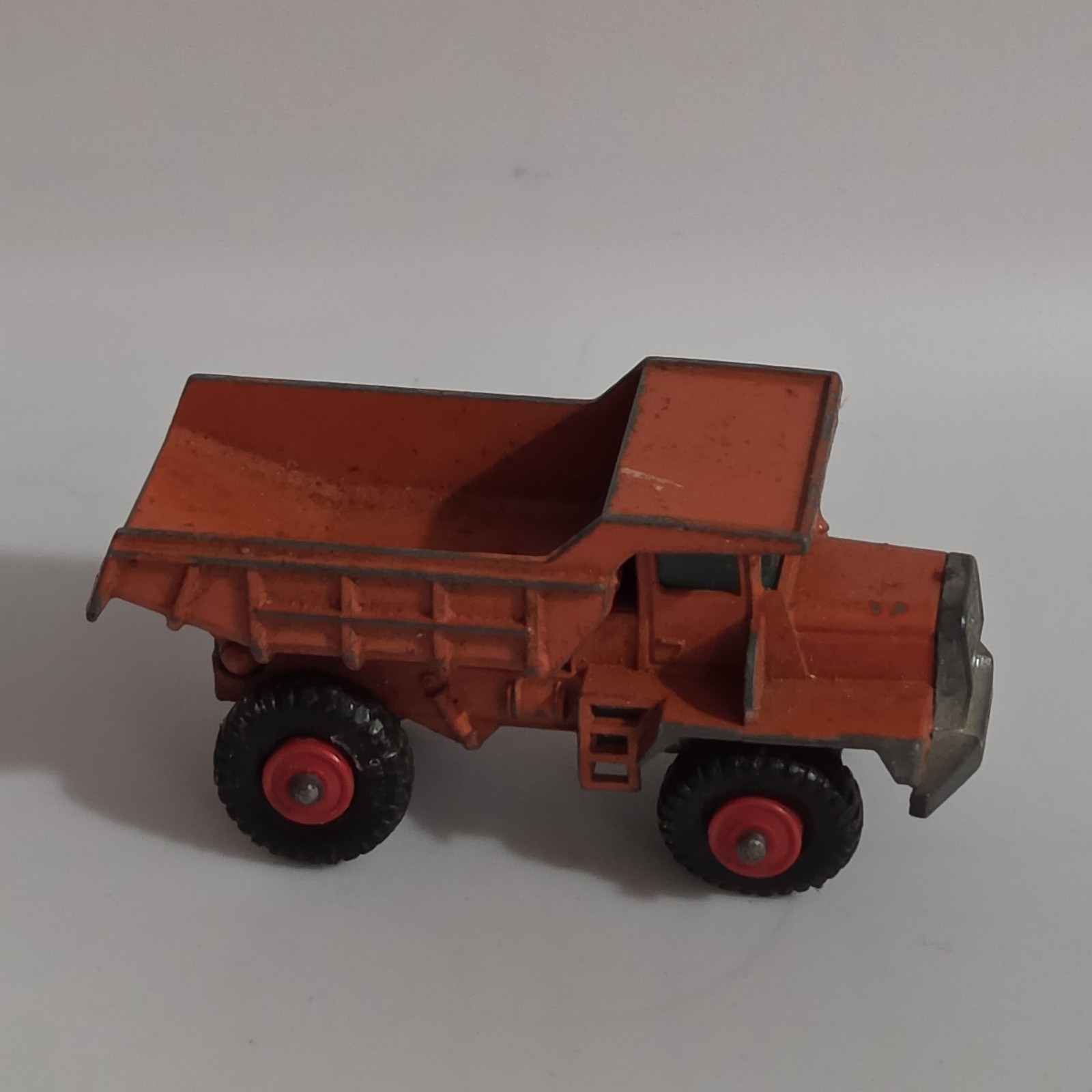 Vintage Matchbox Lesney No. 28 Mack Dump Truck Orange Diecast England 1960s