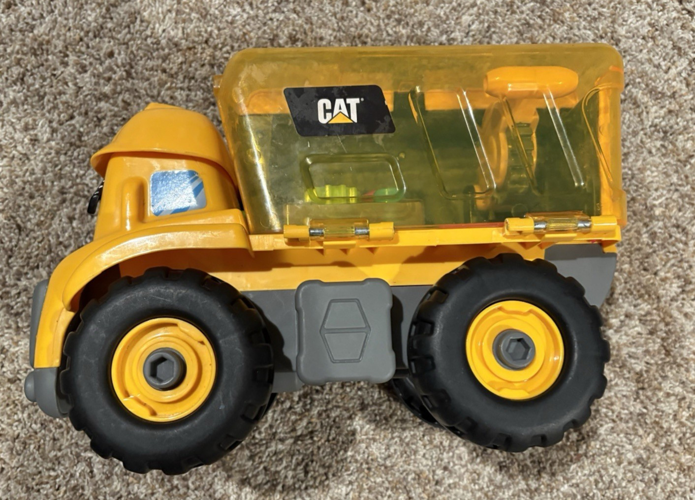 Lot of 3 Sound/Light Making Toys Cat Construction Semi Garbage Trucks *TESTED*