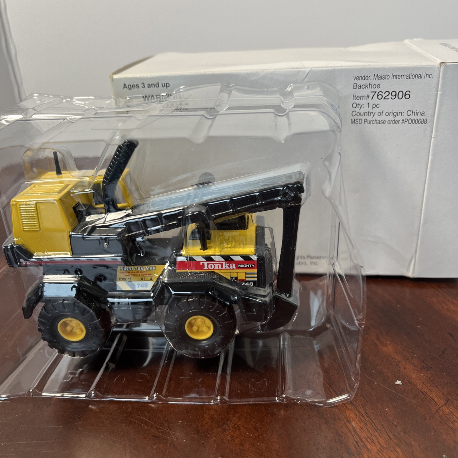 Vintage Maisto Hasbro Tonka Mini Mighty 748 Backhoe Toy #762906