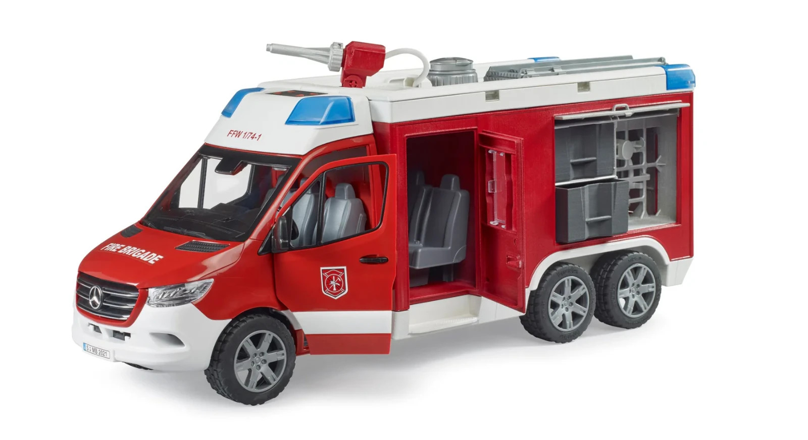 Fire Truck MB Sprinter with stairs and water pump Bruder Toy Car Model 1/16 1:16