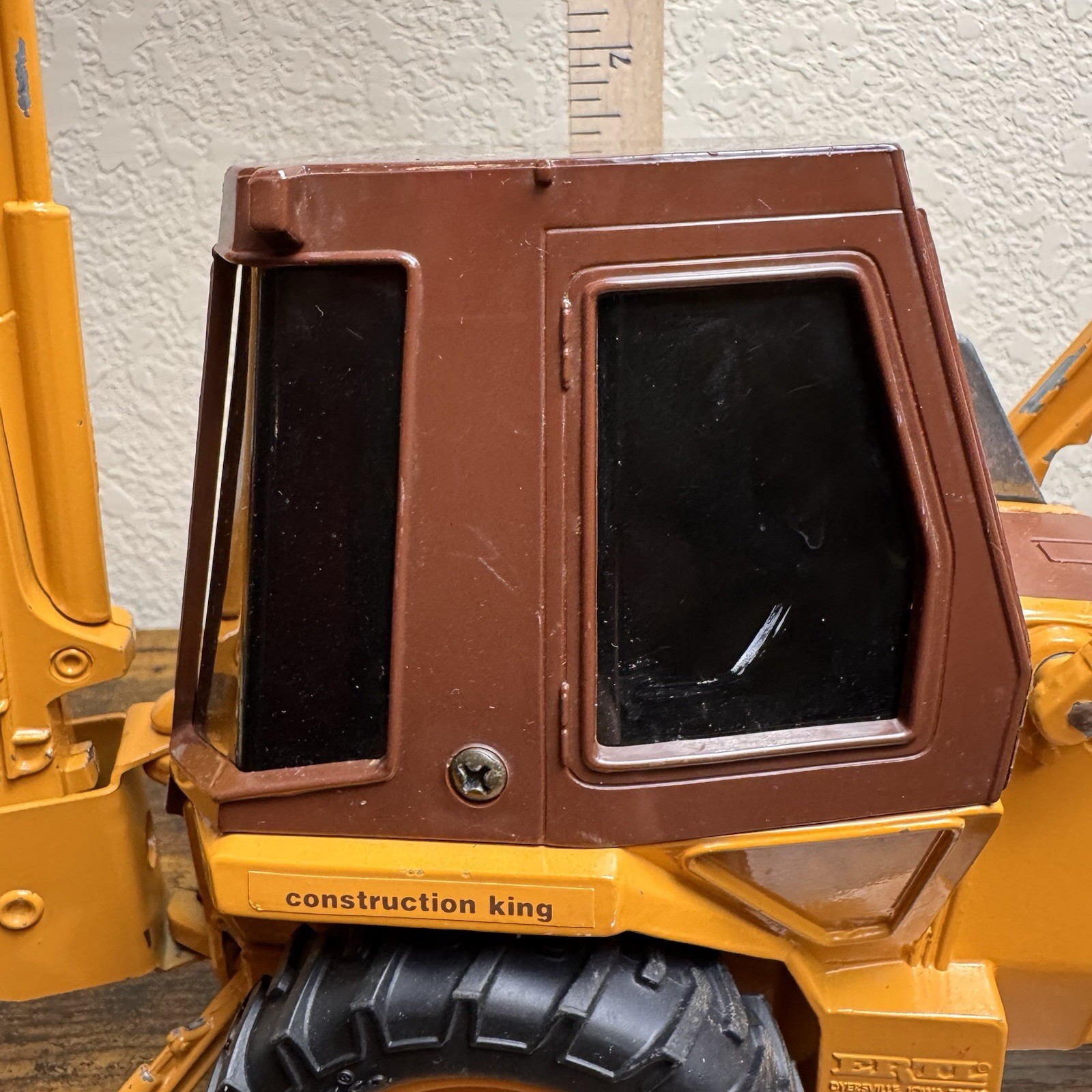 Case 580E Construction King Backhoe Loader Toy Ertl 1:16 Flaw Vintage 80s