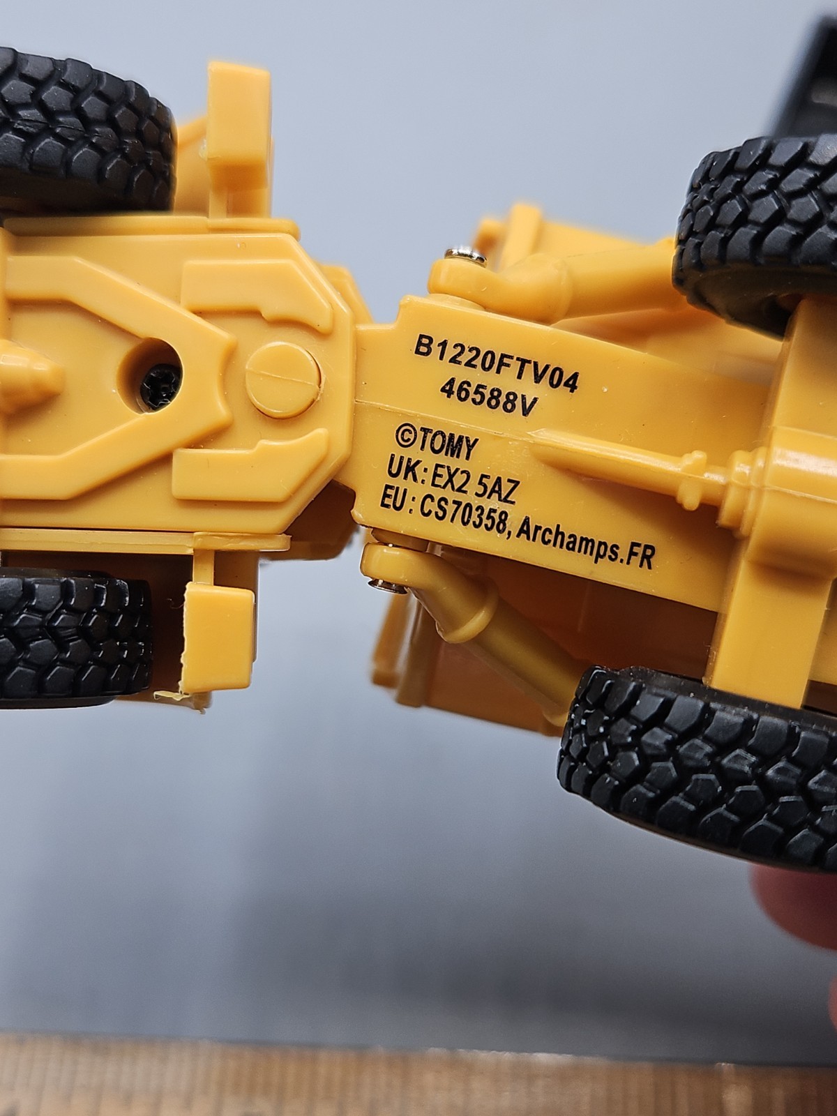 Tomy John Deere Loader Truck Construction Vehicles Plastic Yellow Grey Lot Of 2