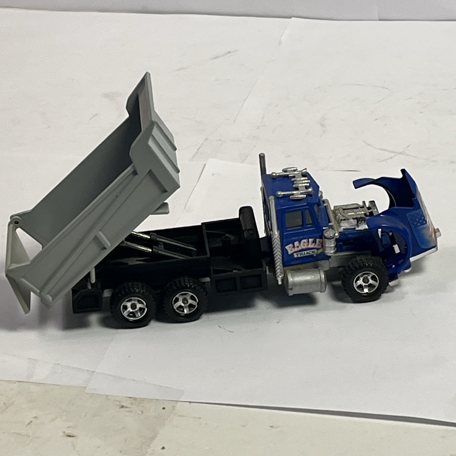 Vintage Majorette Blue Eagle Super Movers 1/47 Diecast Kenworth Dump Truck