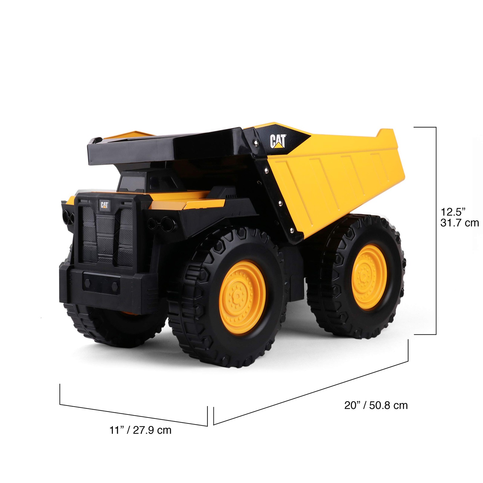 Cat Mighty Steel Dump Truck Toy 20 Inch Heavy Duty Construction Vehicle 3 Plus