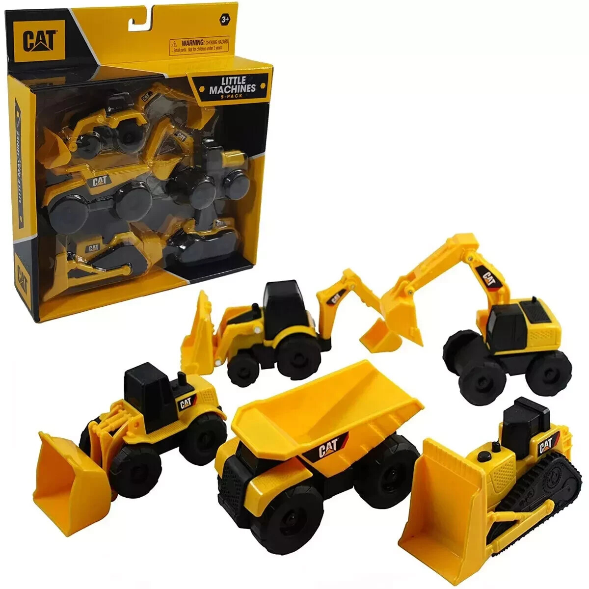 CAT Construction Toys, Little Machines 5pk Truck Toy Set-Box damaged
