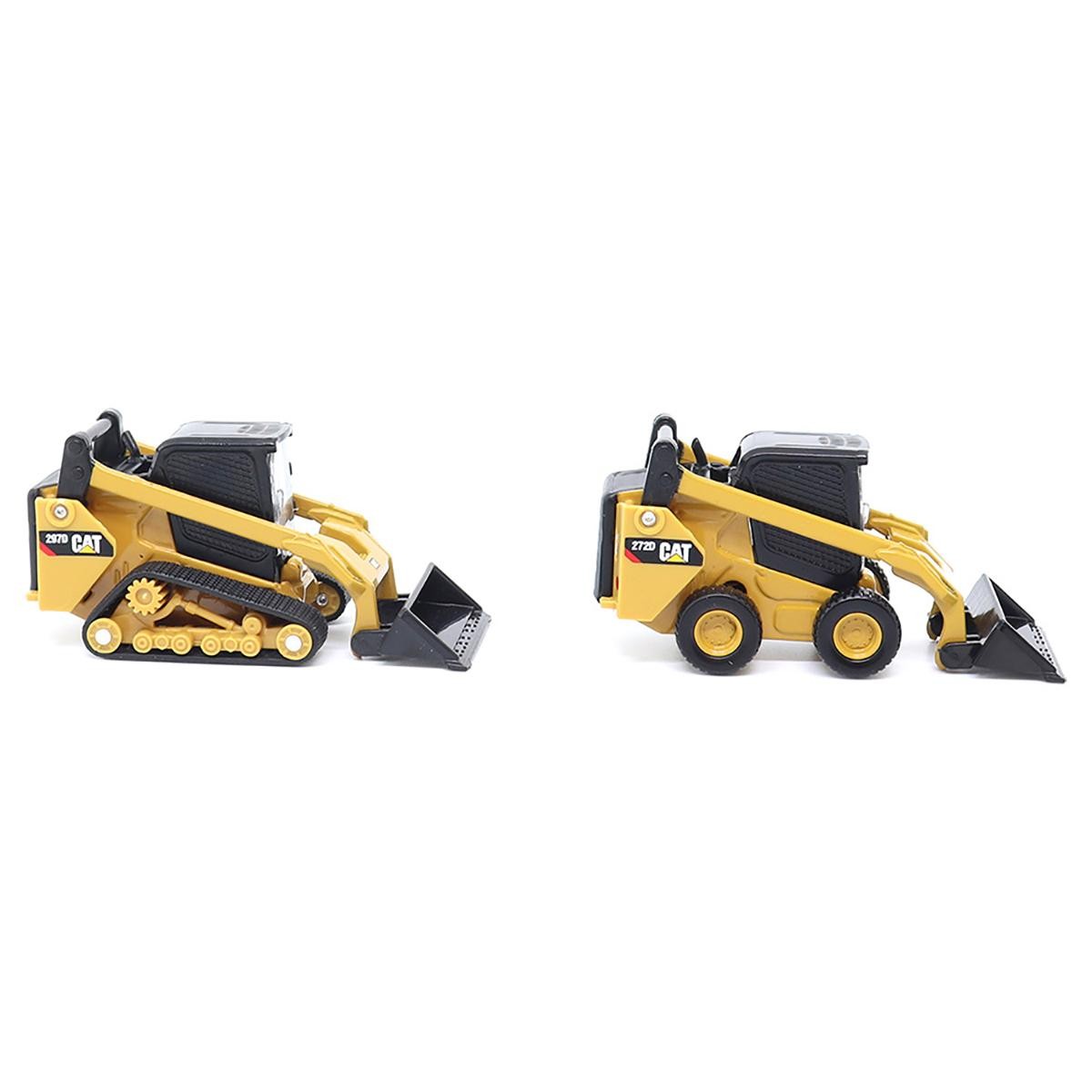 Diecast Masters 1/64 Caterpillar 272D2 Skid Steer 297D2 Track Loader Set 84647