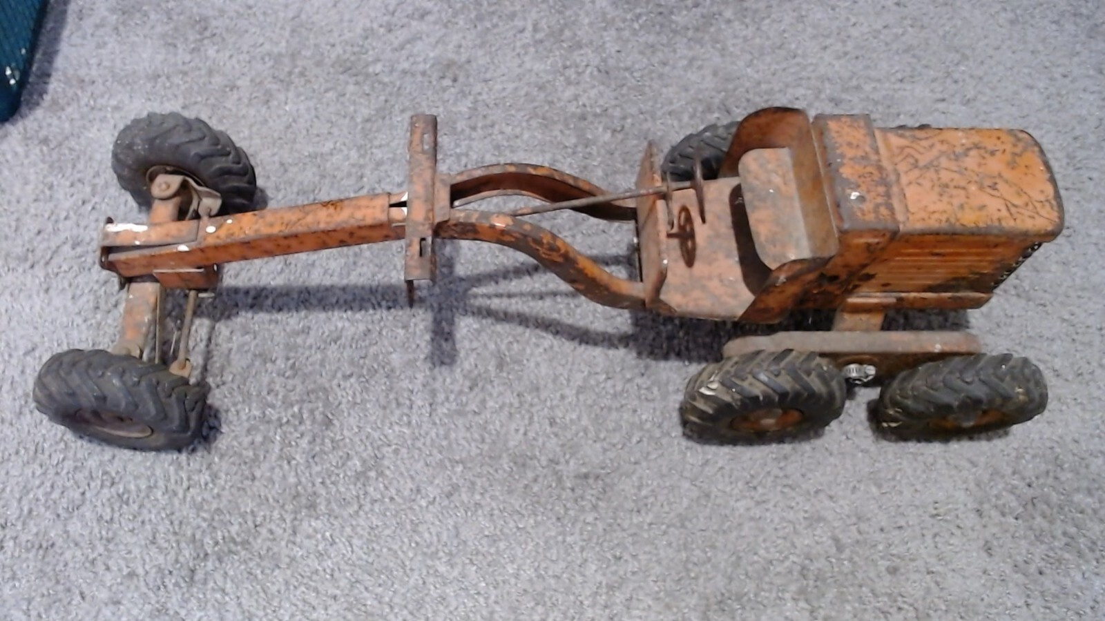 Vintage Dopeke Adams Motor Grader Diesel, Orange no blade