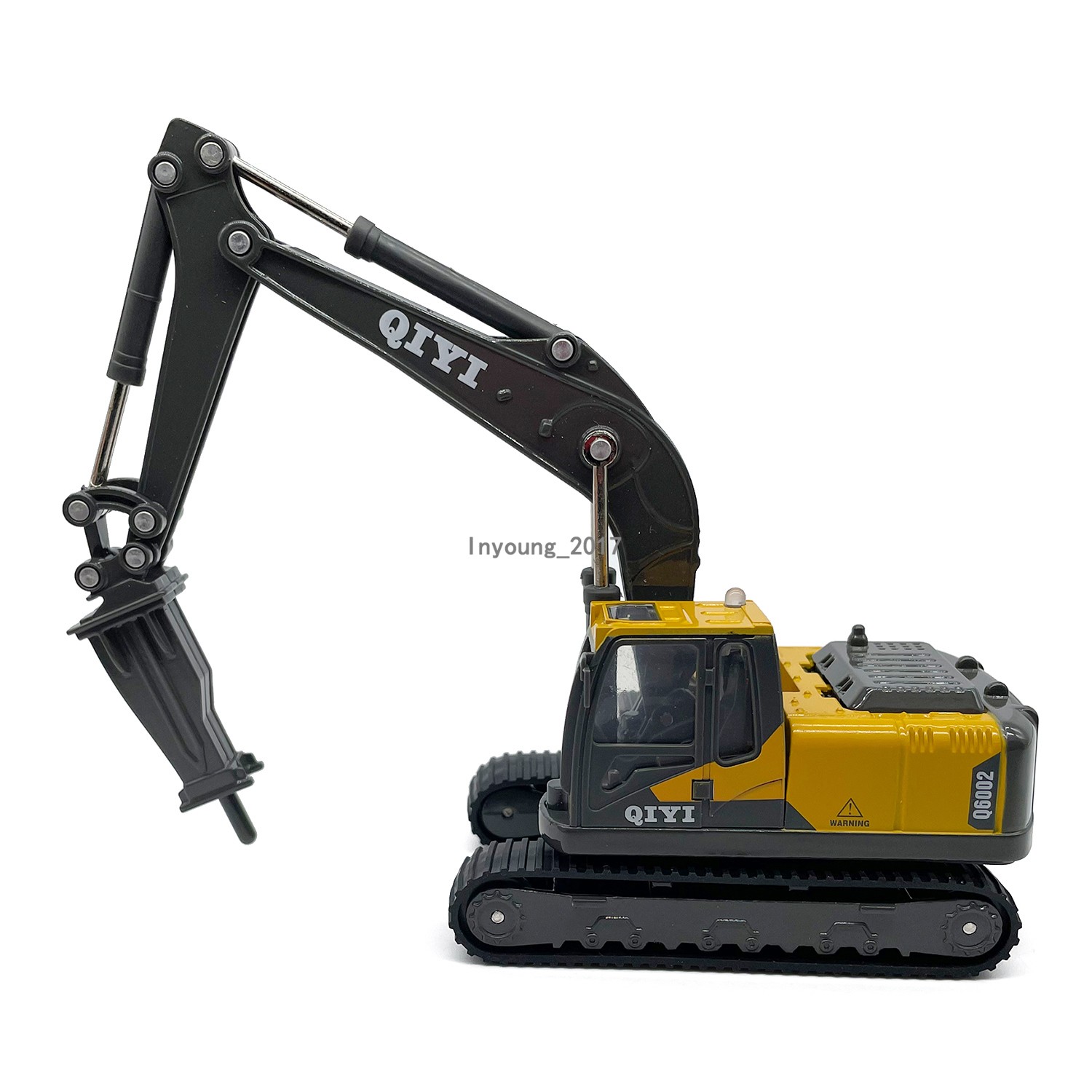 1:60 Drill Excavator Construction Vehicle Diecast Toy Cars Toys for Boys Gray