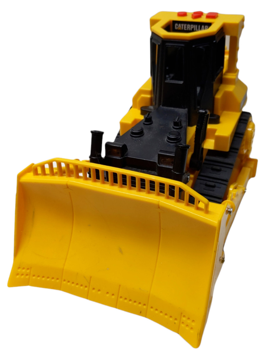 Vintage 1995 Toy State Industrial Ltd Cat Bulldozer Yellow Moving Sounds Works