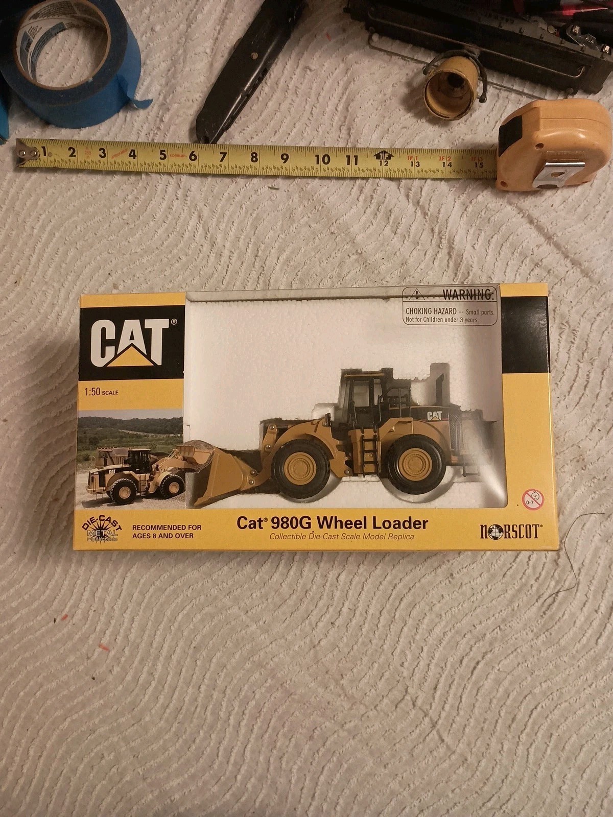 NORSCOT Caterpillar 980G Wheel Loader, Die Cast Model 1:50, New in original Box.