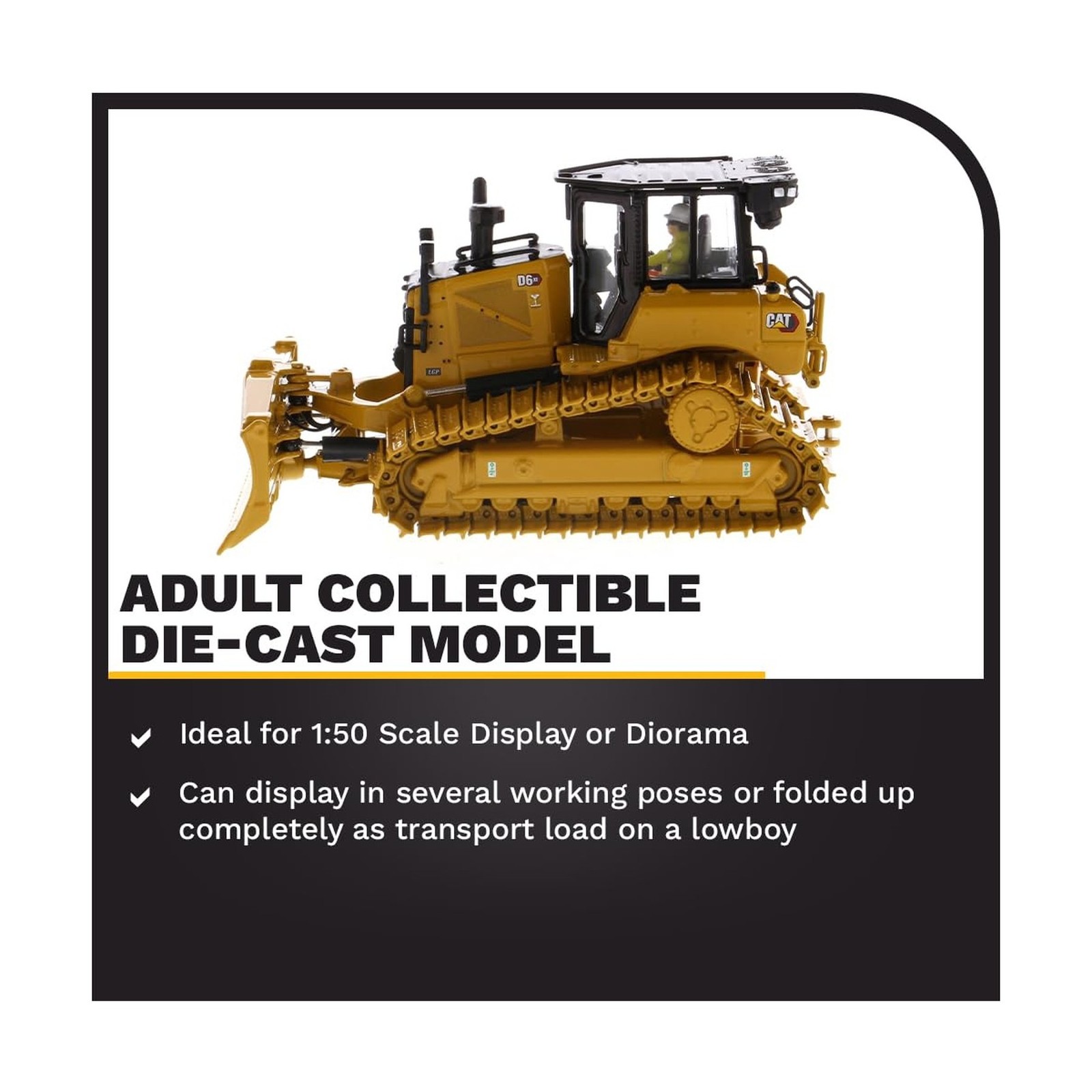 Diecast Masters CAT Caterpillar D6 XE LGP Track Type Tractor Dozer with VPAT …