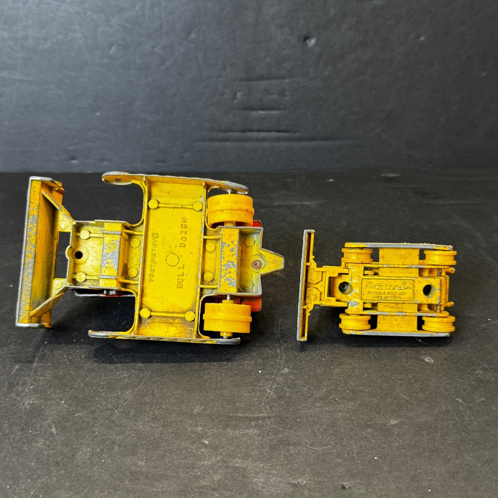 Vintage TootsieToy Bull Dozer and Ertl John Deere Diecast Bulldozer Toy Lot