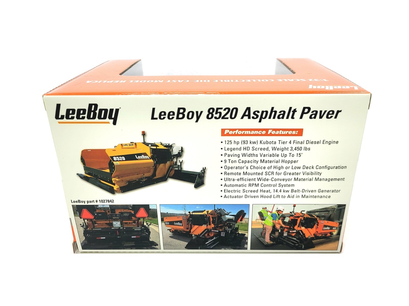 LeeBoy 8520 Asphalt Paver – Diecast Masters 1:32 Scale Diecast Model #41004 New