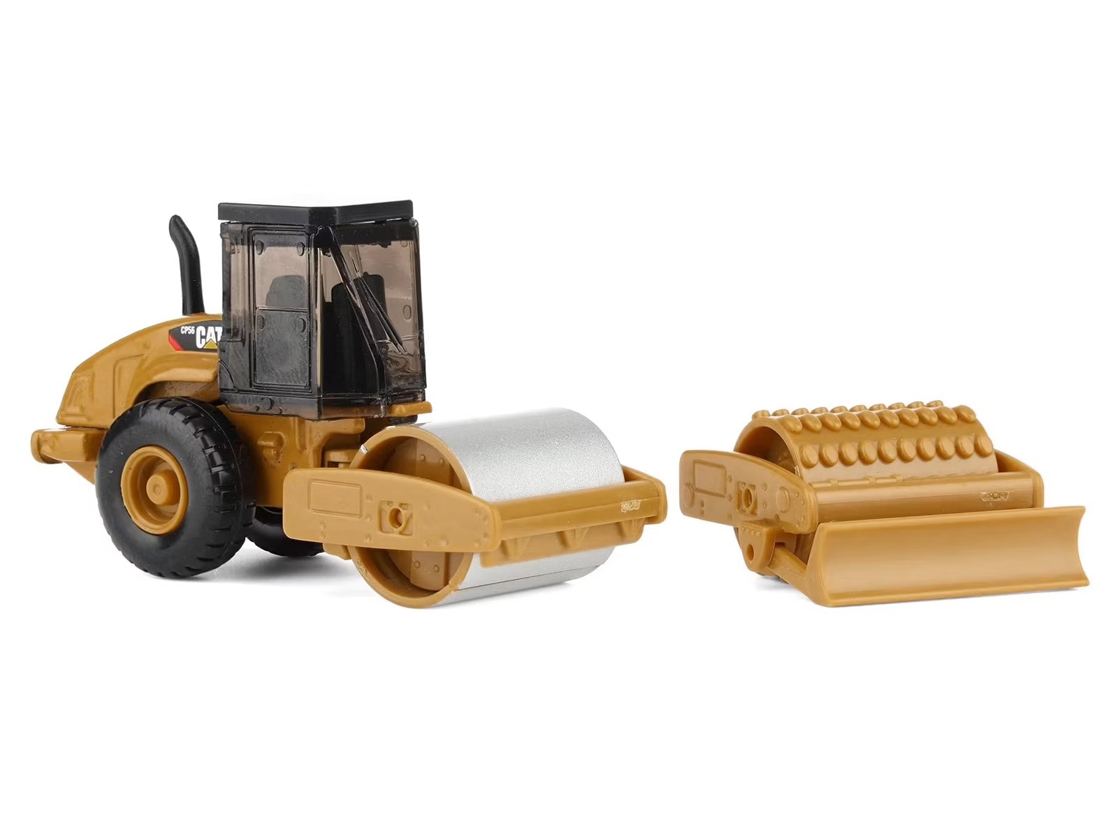 CAT Caterpillar CS56 Roller with Interchangeable Front Attachment Yellow 1/87 HO