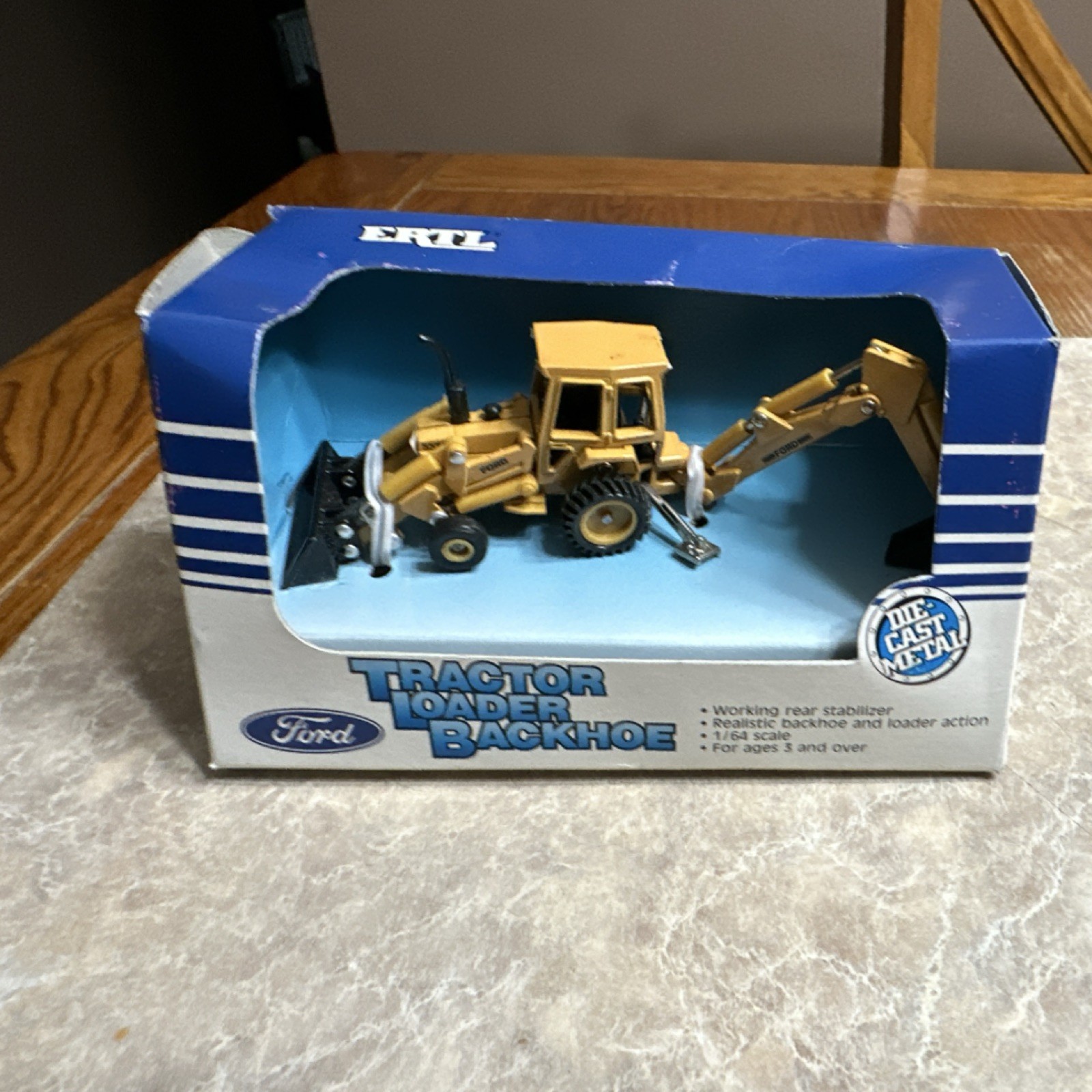 Ertl Ford 885 Tractor Loader Backhoe 1:64 Diecast Metal w/ Unopened Box