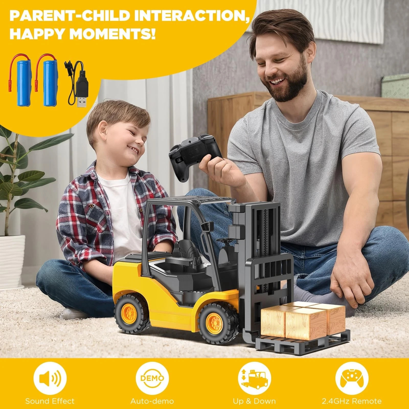 9-Channel Remote Control Forklift Truck – 1:18 Scale Construction Toy, Realis…