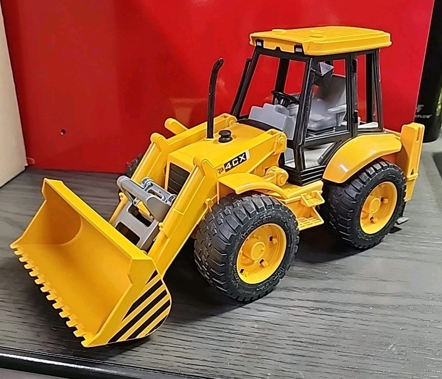 Bruder JCB 4CX Front End Loader 921/01 Plastic Toy Made in Germany EXCELLENT