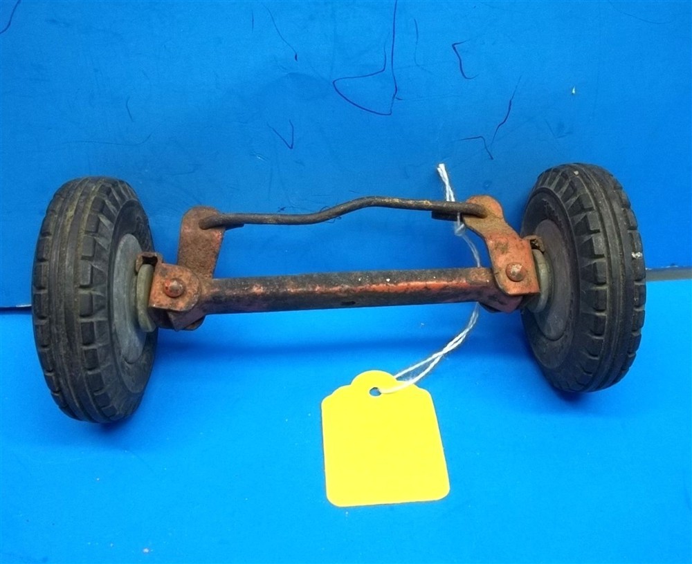 Vintage Toy Steel Truck / Construction -Front AXLE & FIRESTONE TIRES – Parts