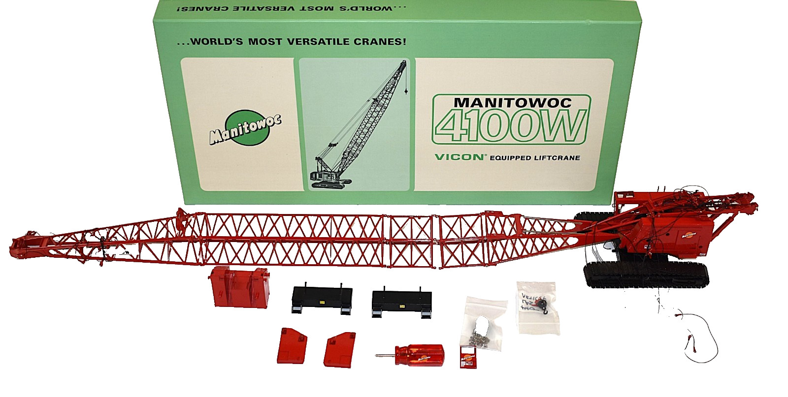 Manitowoc 4100W VICON Equip LIFTCRANE Diecast Red Model Vehicle 1:50 Scale Model