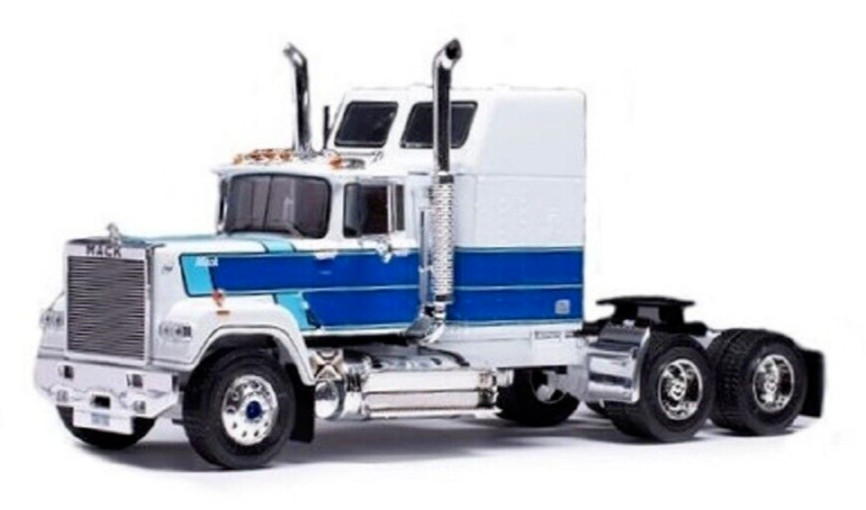 IXO TR165 Mack Superliner Magnum Tractor – White / Blue 1/43 O Scale Diecast MIB