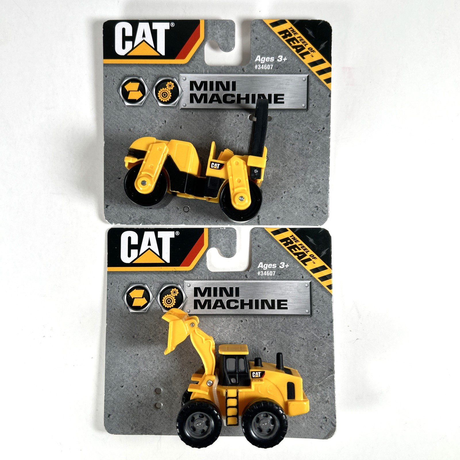 Lot of 2 CAT Caterpillar Mini Machines Front Loader + Road Roller