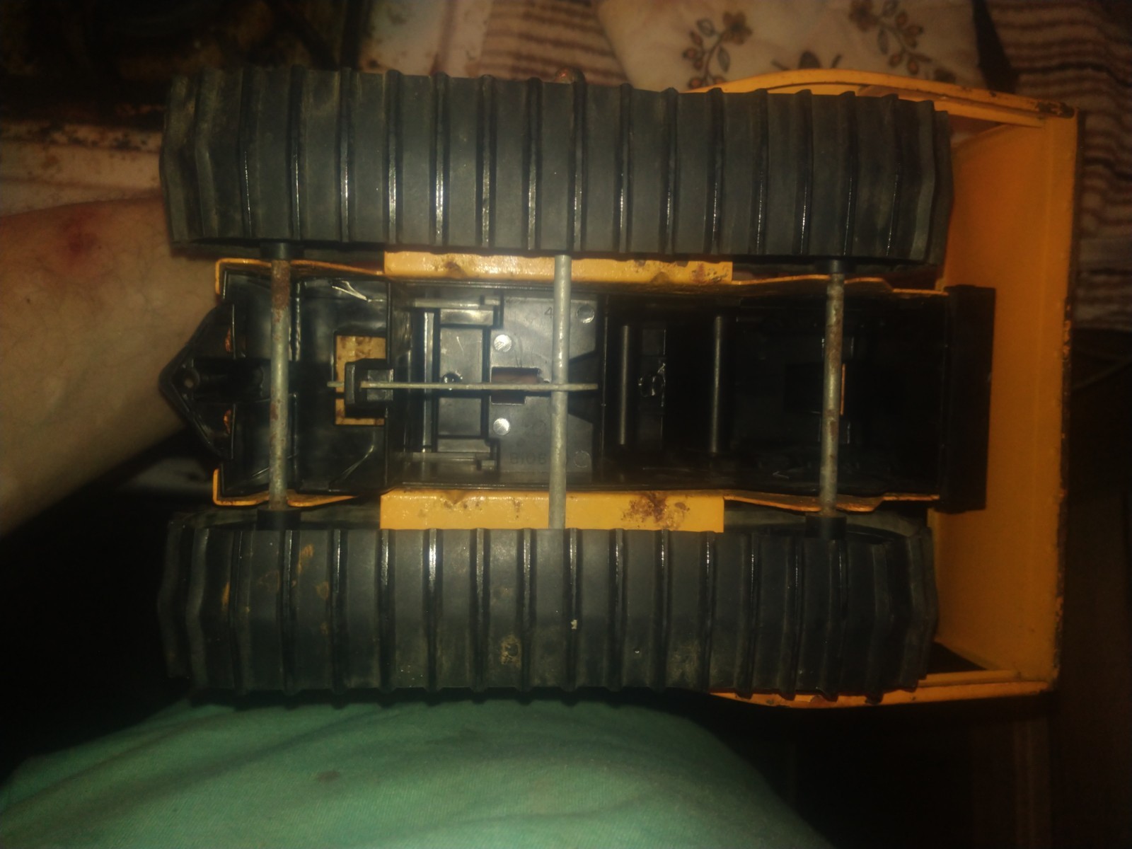 vintage 1970s Tonka T-6 Diecast Bulldozer Dozer Tracked Crawler Toy, Orange