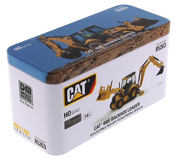 CAT 450E Backhoe Loader 1:87 HO Scale Model – Diecast Masters – 85263-TS