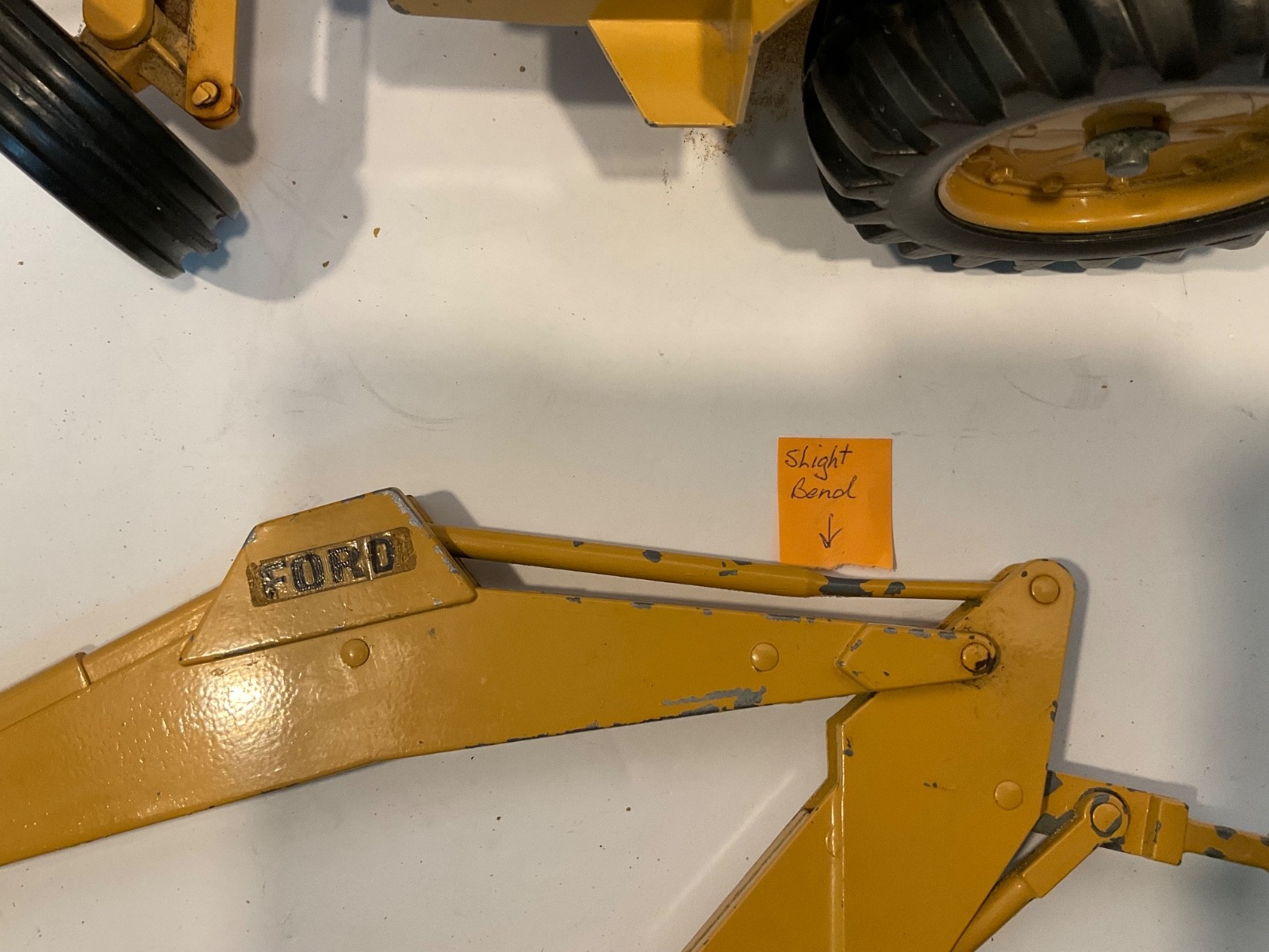 Vintage Ertl Ford 755A Backhoe Loader 1/12 for parts or restoration.