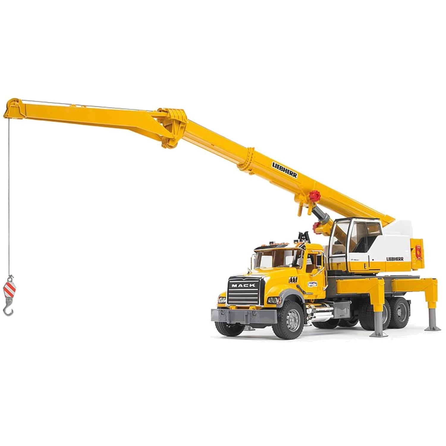Mack Granite Liebherr Crane Truck Toy