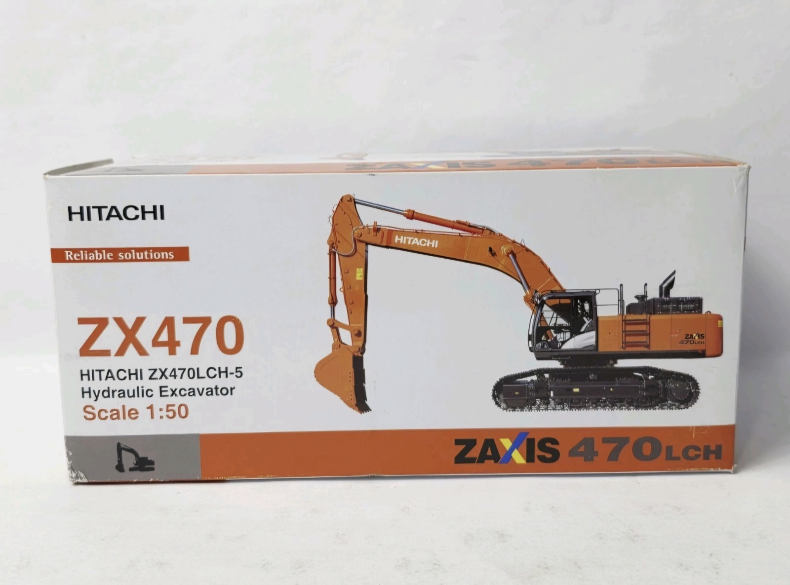 Hitachi ZX470LCH-5 Hydraulic Excavator Diecast 1:50 Model Orange Black