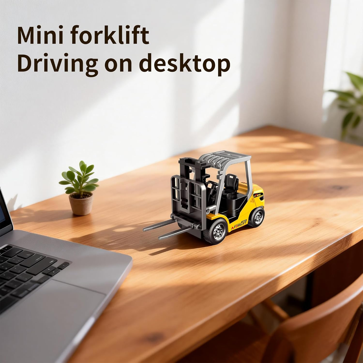 Mini 1/64 RC Forklift Toy, Remote Control Forklift Truck, 2 in 1 Transformable L