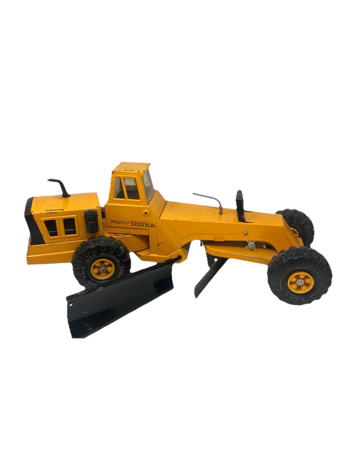 Vintage 1970s Pressed Steel Mighty Tonka Road Grader #3945 XMB 975 Works Well
