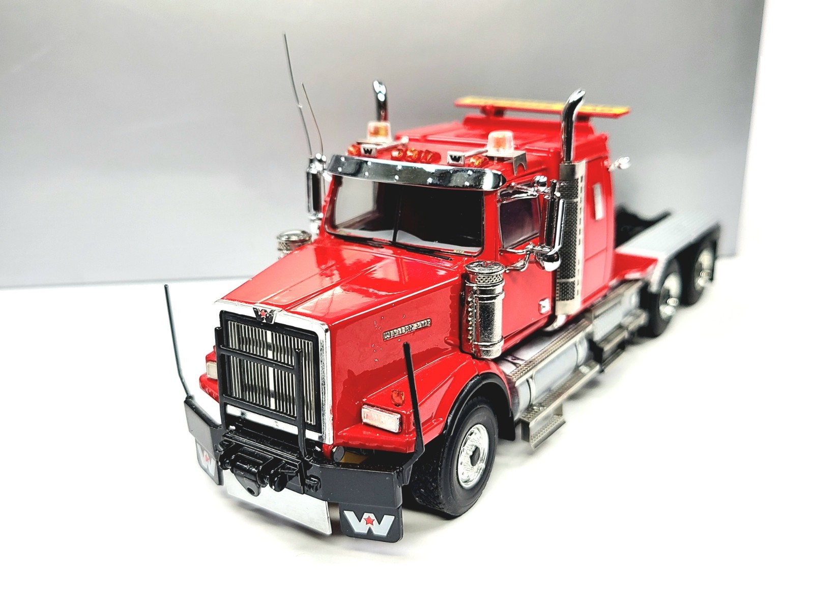 Western Star 4964 SX-1 6×4 Truck Ballast Box – Red – WSI 1:50 Scale #34-2003