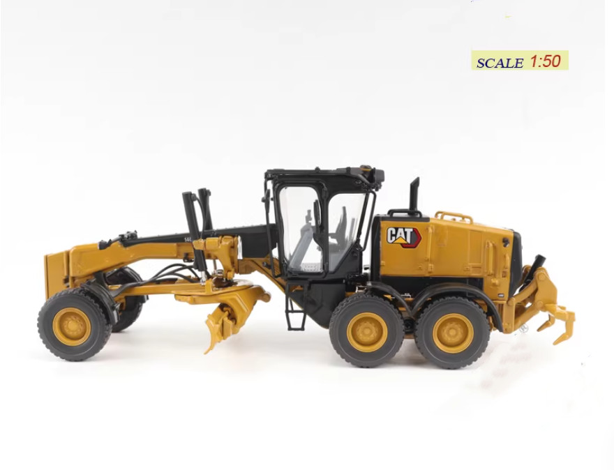 1:50 DM CAT 140 LVR Motor Grader Construction Equipment Machinery Diecast Model