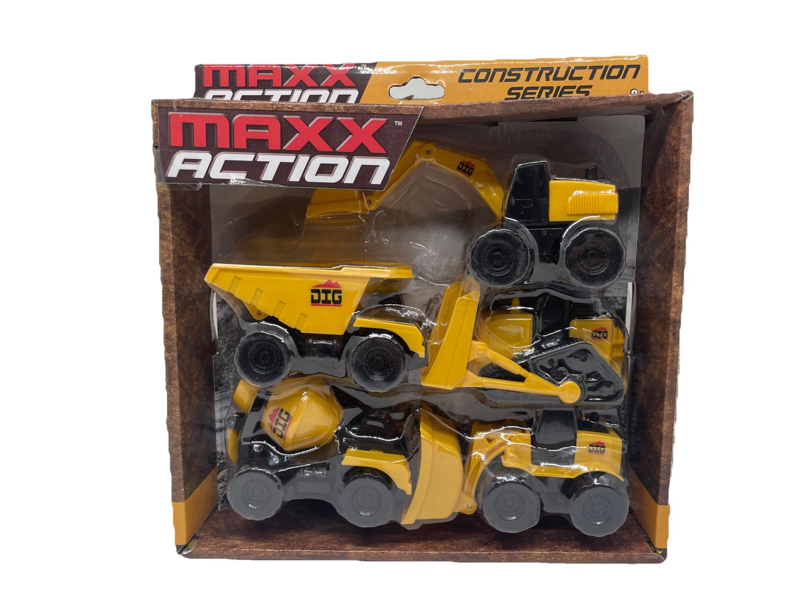 Maxx Action Construction Series Dump Truck Bulldozer Cement Truck Crane Digger